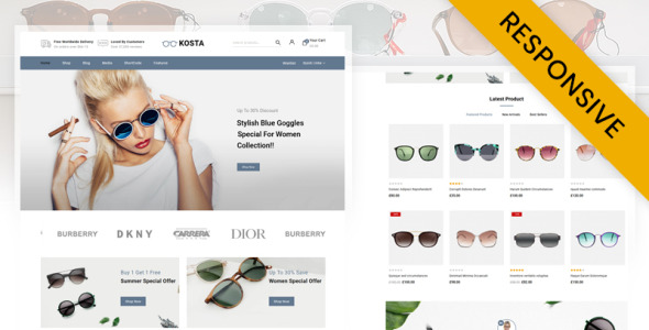 Kosta Goggles Store WooCommerce Theme