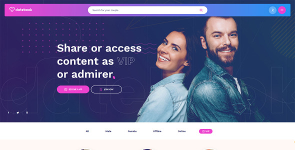 знакомства и обмен контентом сеть wordpress тема