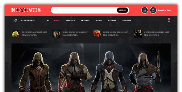 Game Store OpenCart Template
