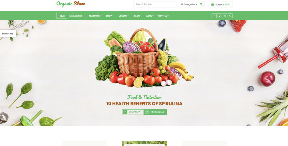 Organic Fruit Shop RTL WooCommerce Theme
