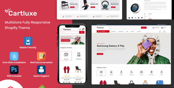 Minimal Modern Mulistore Shopify Theme