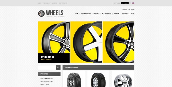 колеса и шины zencart шаблон