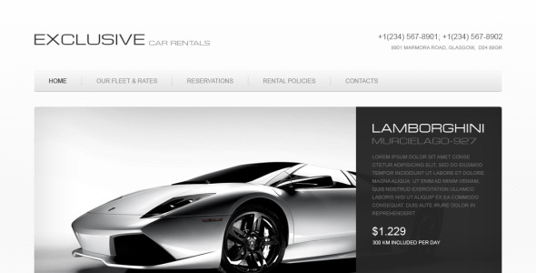 прокат автомобилей moto cms html шаблон