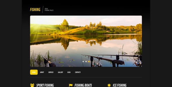 рыбалка отзывчивая тема wordpress