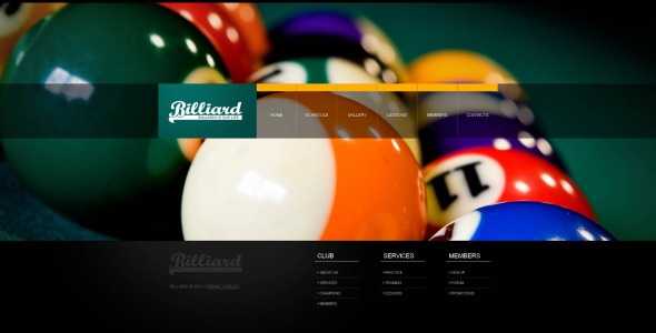 бильярд moto cms html шаблон