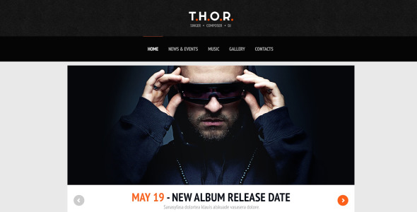 оригинальная тема WordPress singer wordpress theme