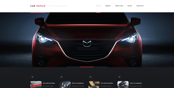 ремонт автомобилей отзывчивая тема wordpress