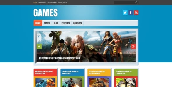 обзоры игр wordpress тема