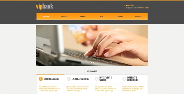 банк отзывчивая тема wordpress