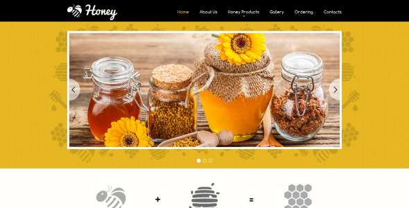 адаптивный шаблон сайта honey store