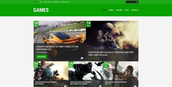 игровой портал отзывчивая тема wordpress