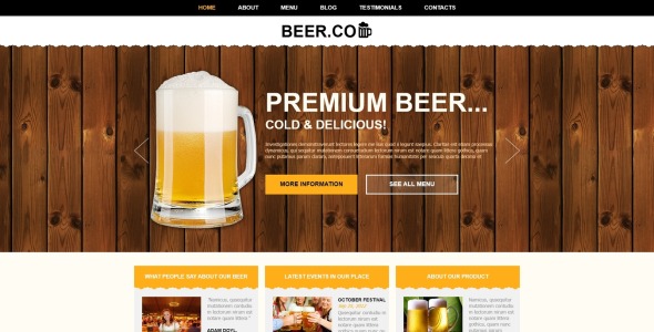 pub отзывчивый шаблон joomla