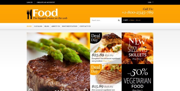 food store отзывчивая тема shopify