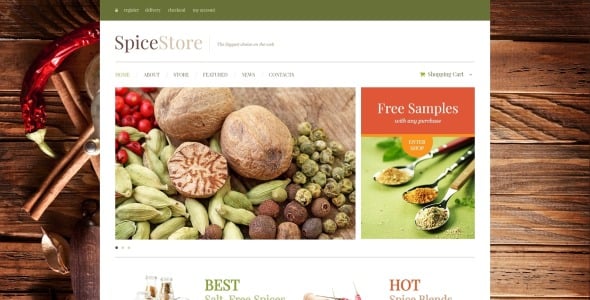 тема spice shop woocommerce