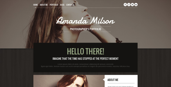 фотограф портфолио отзывчивая тема wordpress