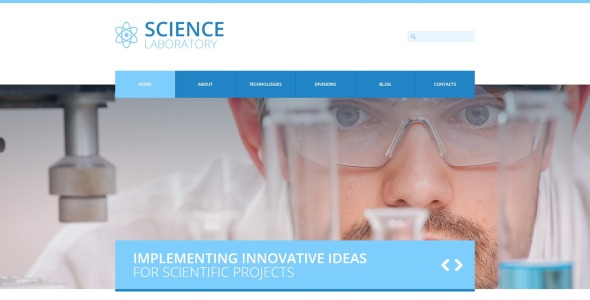 science laboratory отзывчивый чистый шаблон joomla