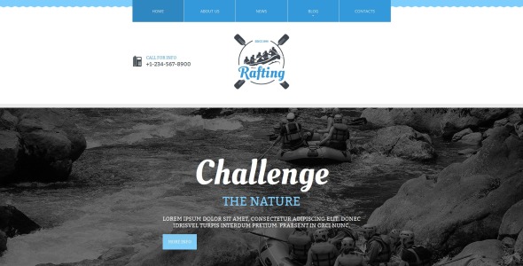 рафтинг moto cms html шаблон