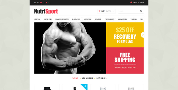 набирающая массу тема prestashop