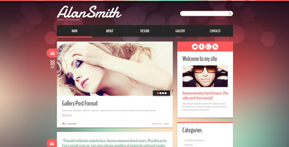 фотограф портфолио отзывчивая тема wordpress