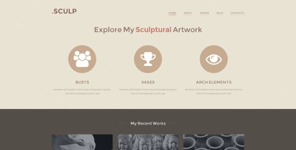 скульптура отзывчивая тема wordpress