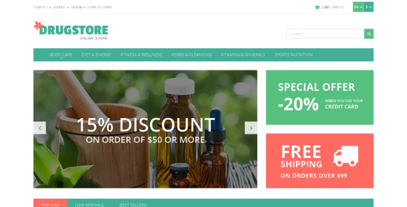 тема PrestaShop медицина и здоровье