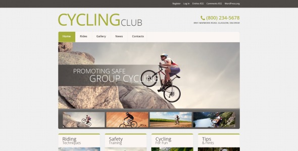 cycling responsive wordpress theme