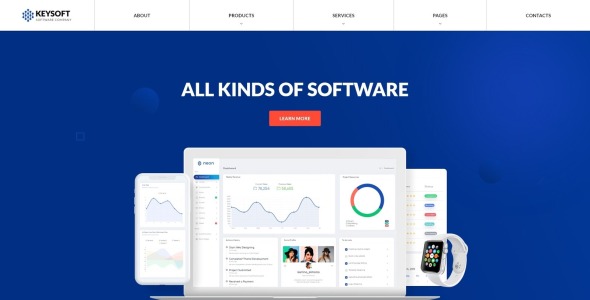софтверная компания креативный многостраничный html шаблон сайта