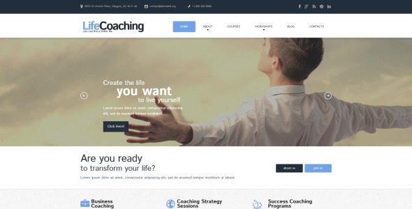 life coach отзывчивая тема wordpress