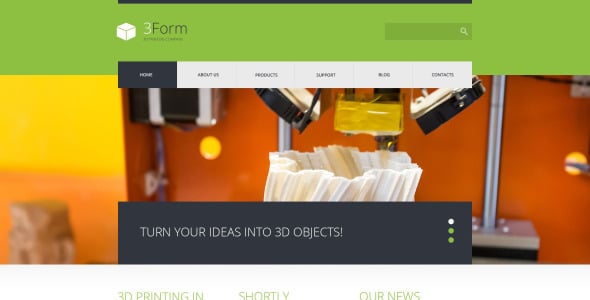 Технологии 3d печати wordpress тема