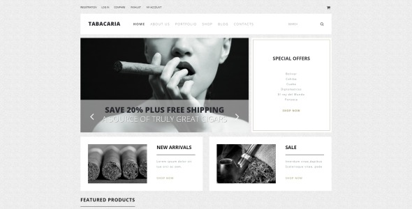 тема табачного магазина woocommerce