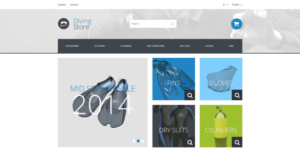 комплект для подводного плавания prestashop theme