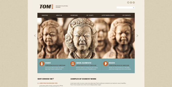 шаблон сайта tom woo
