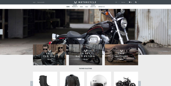 мотоцикл магазин shopify тема