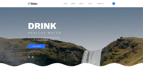 water многостраничный html5 шаблон сайта