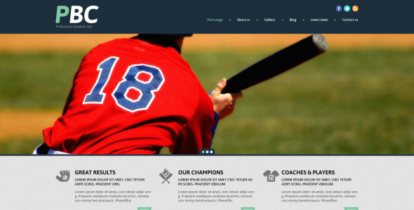 бейсбол отзывчивая тема wordpress