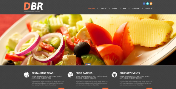 европейский ресторан отзывчивая тема wordpress