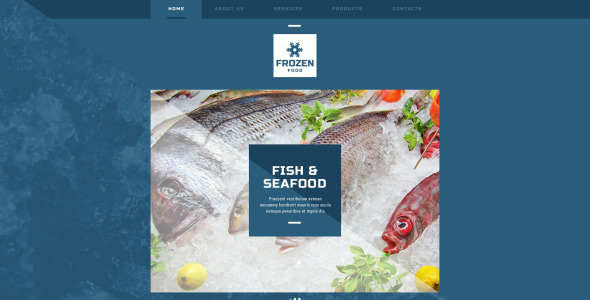шаблон сайта замороженных морепродуктов