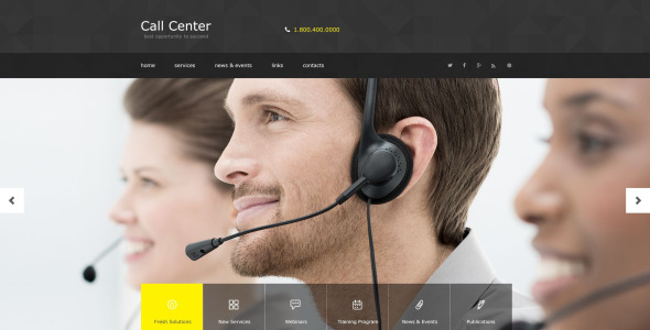 шаблон call center muse