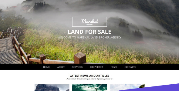 шаблон land brokers moto cms 3