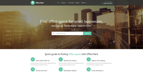 шаблон веб-сайта office responsive
