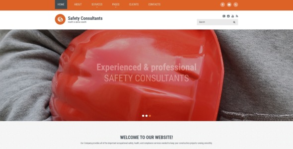 безопасность отзывчивый чистый html шаблон сайта