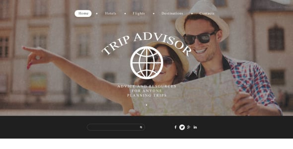 шаблон сайта trip advisor