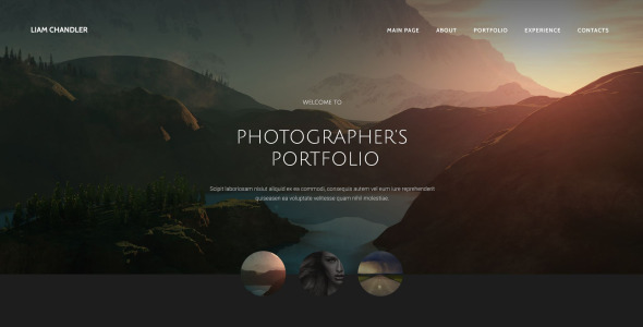 фотограф портфолио шаблон сайта