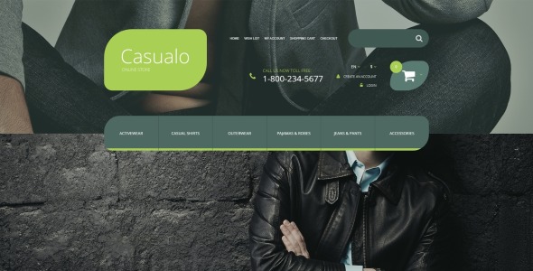 шаблон casualo opencart
