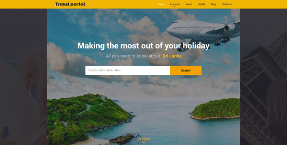 шаблон веб-сайта travel responsive