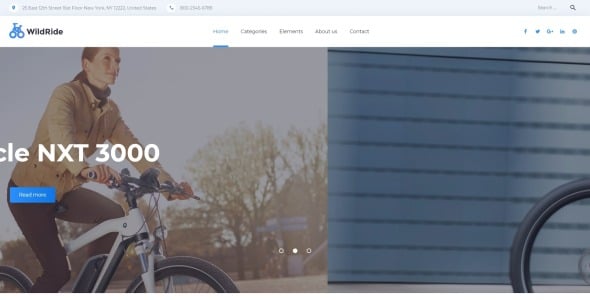 спортивный велосипед wordpress тема
