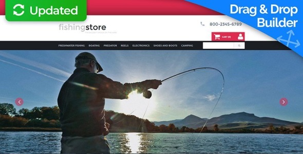 шаблон электронной коммерции fishing motocms