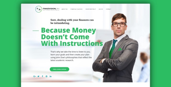 шаблон сайта finadvision inc