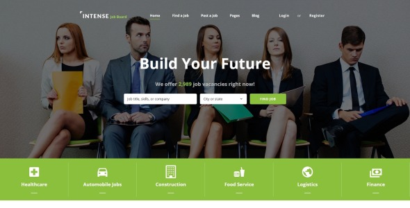 интенсивный шаблон сайта job board