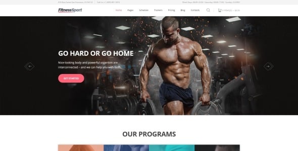шаблон сайта fitnesssport
